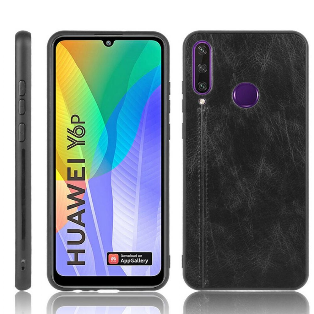Hülle Für Huawei Y6p Naht Lederoptik