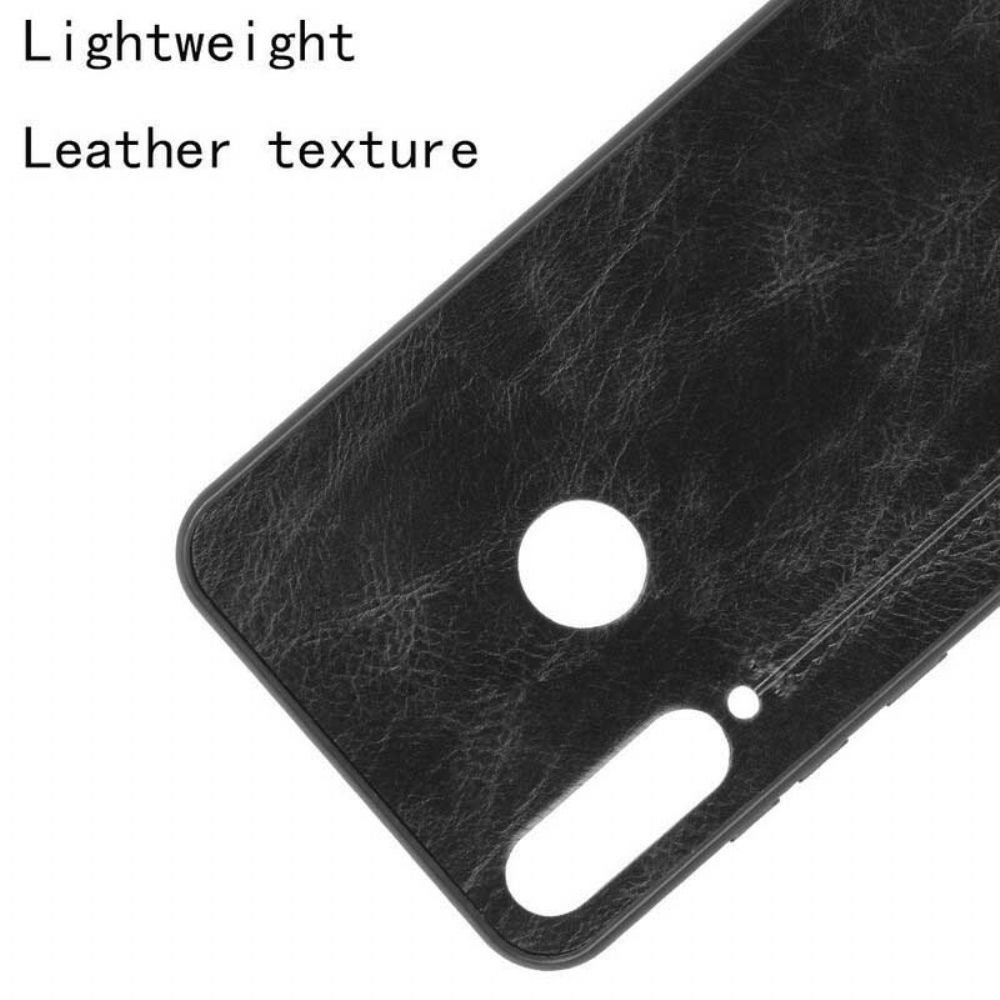Hülle Für Huawei Y6p Naht Lederoptik