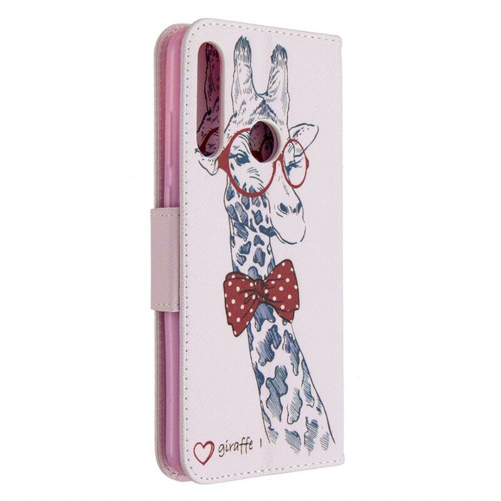 Lederhüllen Für Huawei Y6p Nerdige Giraffe