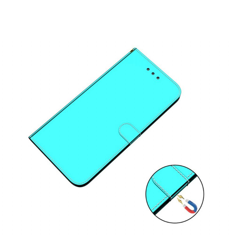 Lederhüllen Für Huawei Y6p Spiegel Mit Kunstlederbezug