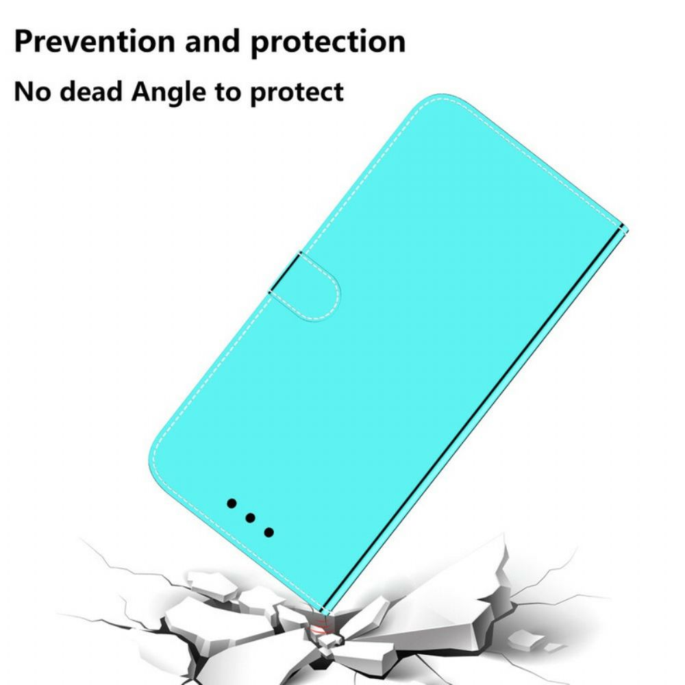Lederhüllen Für Huawei Y6p Spiegel Mit Kunstlederbezug
