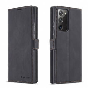 Flip Case Für Samsung Galaxy Note 20 Ledereffekt Vorderw