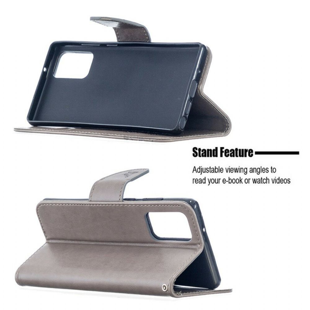 Flip Case Für Samsung Galaxy Note 20 Flip Case Schmetterlinge Und Schräge Klappe