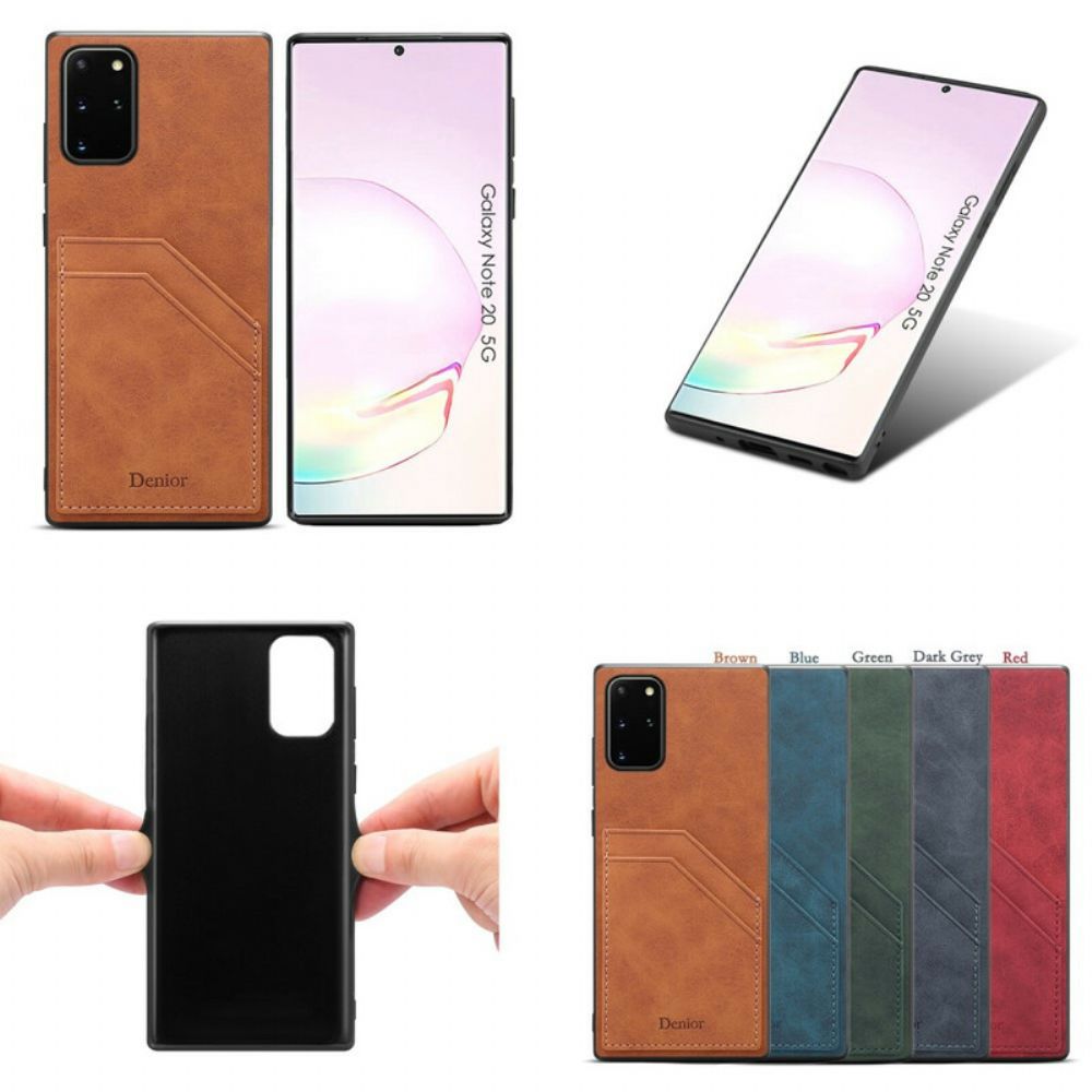 Handyhülle Für Samsung Galaxy Note 20 Denior Kartenhalter Mit Zwei Steckplätzen