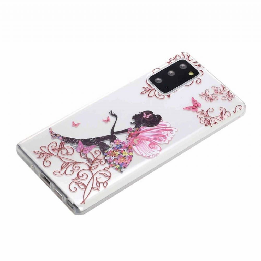 Hülle Für Samsung Galaxy Note 20 Transparente Blumenfee
