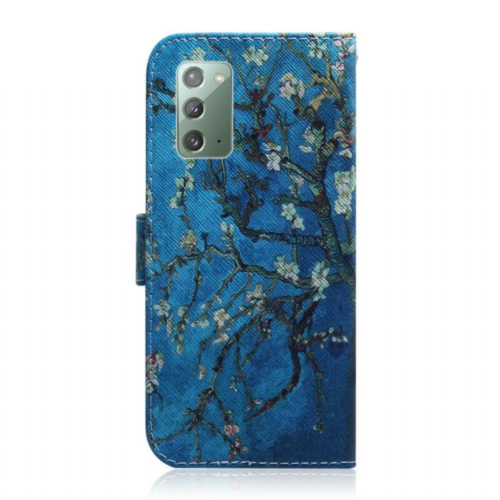Lederhüllen Für Samsung Galaxy Note 20 Blühender Ast