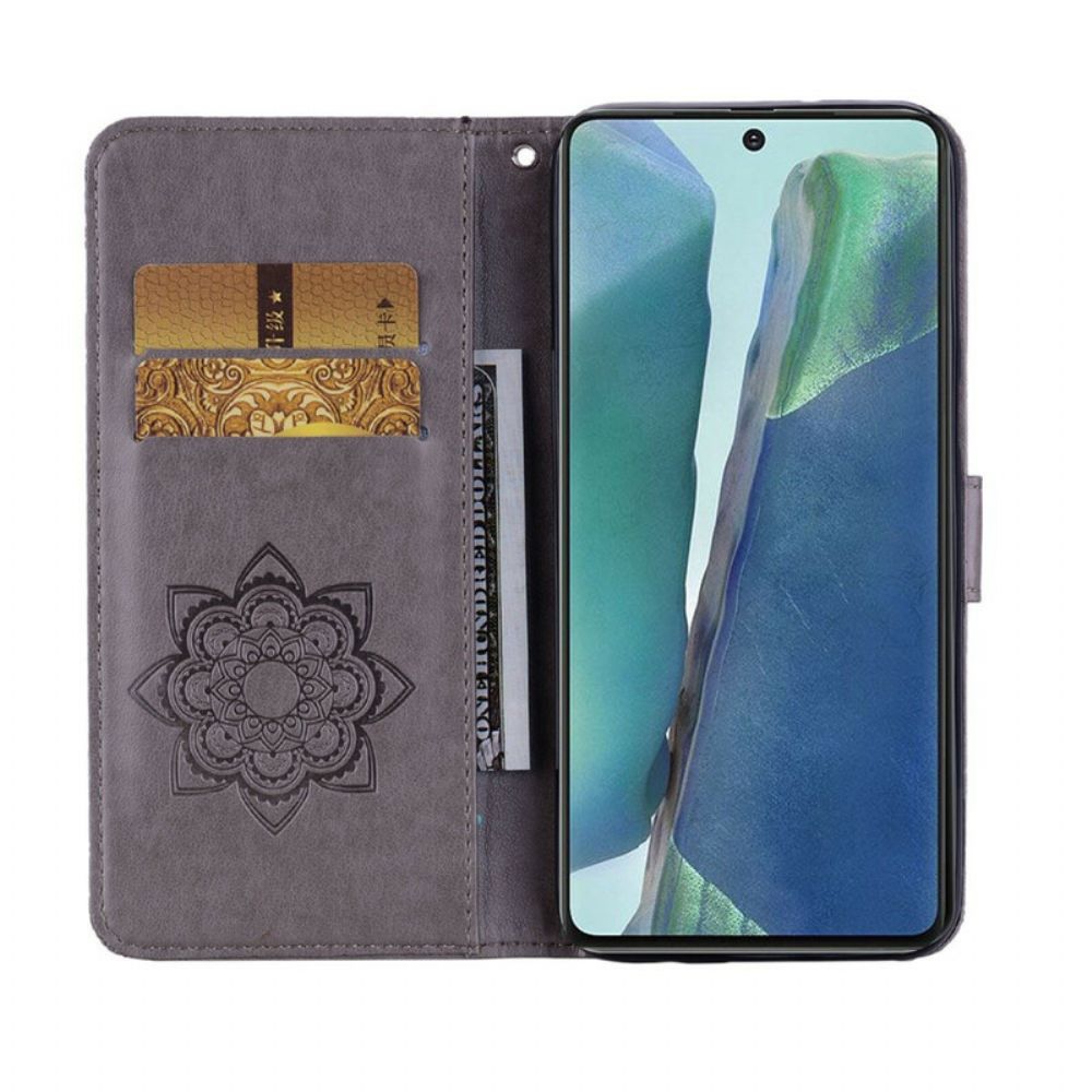 Lederhüllen Für Samsung Galaxy Note 20 Eulen-mandala Und Anhänger