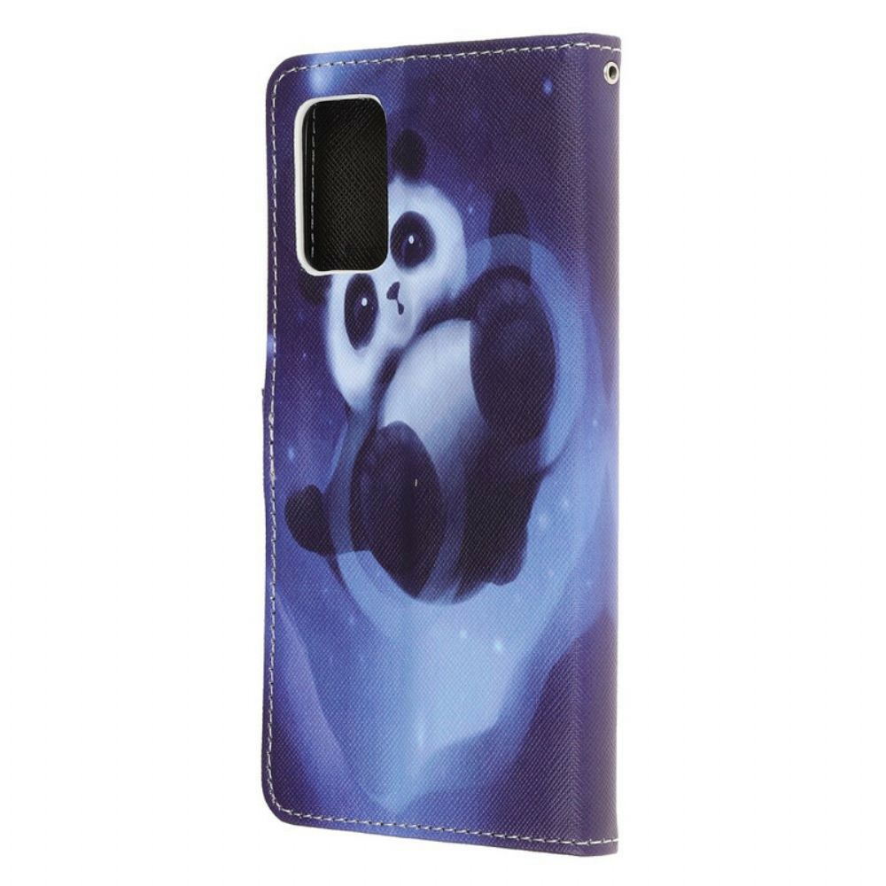 Lederhüllen Für Samsung Galaxy Note 20 Mit Kordel Tanga Space Panda