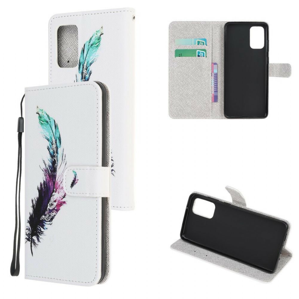 Lederhüllen Für Samsung Galaxy Note 20 Mit Kordel Tangafeder