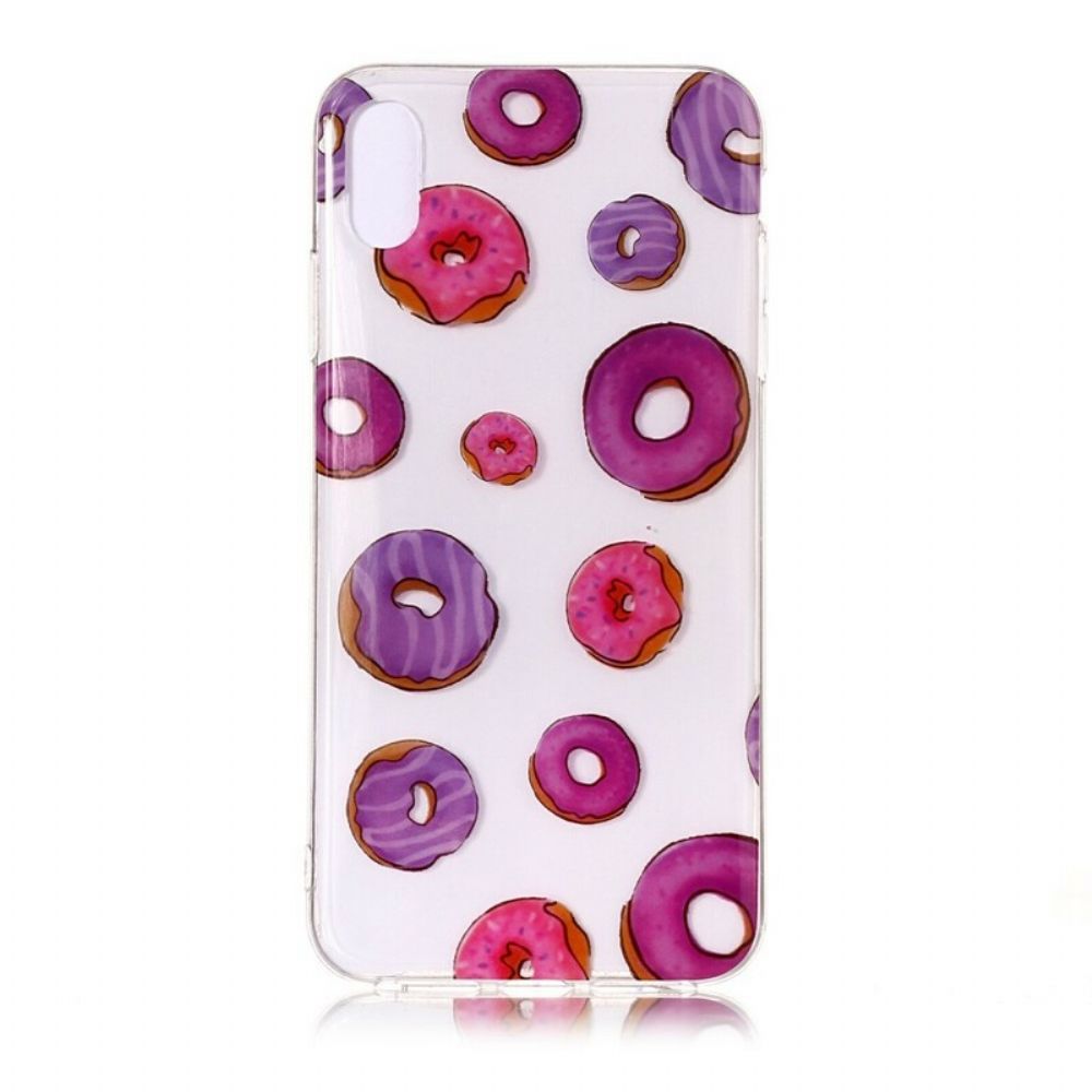 Handyhülle Für iPhone X / XS Transparenter Donut-fächer