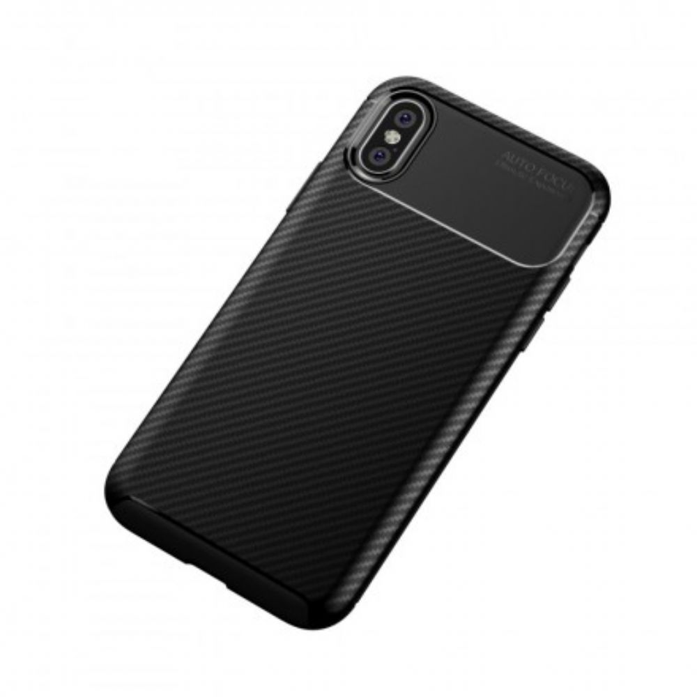 Hülle Für iPhone X / XS Flexible Kohlefasertextur