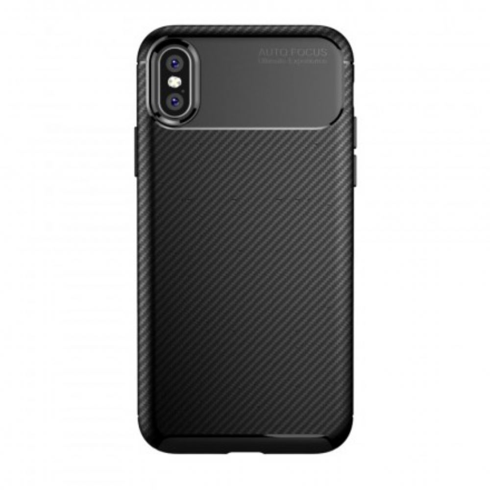 Hülle Für iPhone X / XS Flexible Kohlefasertextur