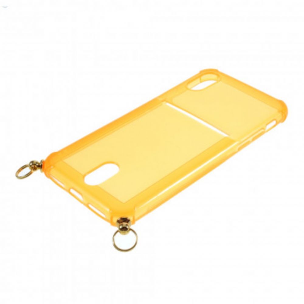 Hülle Für iPhone X / XS Mit Kordel Schlüsselband Mit Kartenhalter