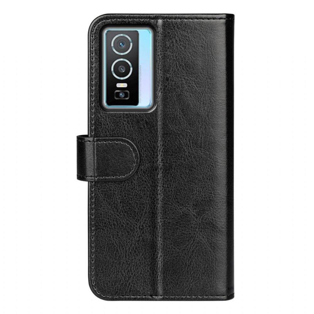 Lederhüllen Für Vivo Y76 5G Design Ledereffekt