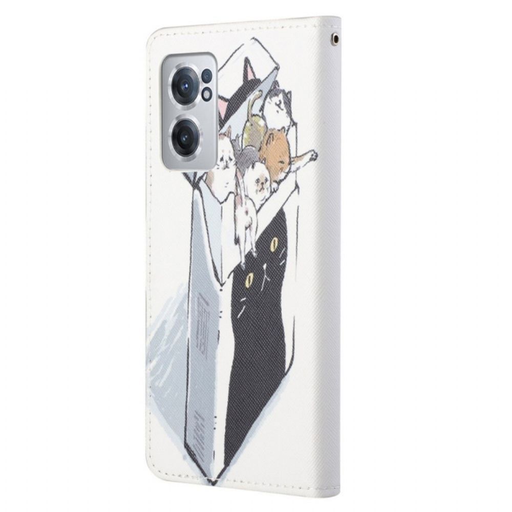Flip Case Für OnePlus Nord CE 2 5G Katzentasche