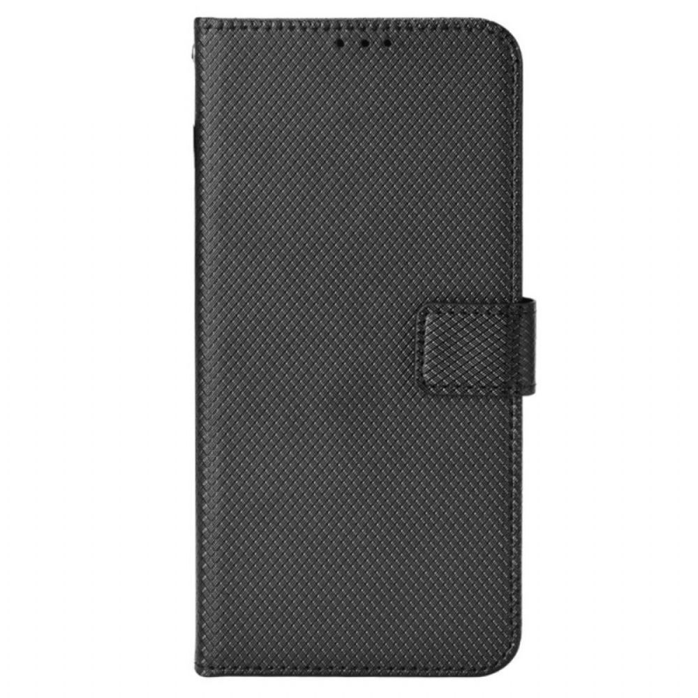 Flip Case Für OnePlus Nord CE 2 5G Mit Kordel Strap Diamond Texture