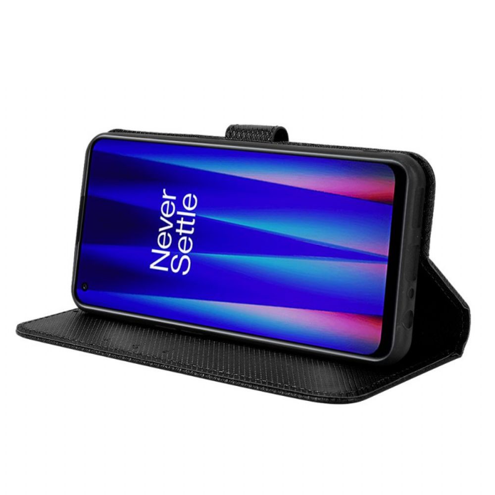 Flip Case Für OnePlus Nord CE 2 5G Mit Kordel Strap Diamond Texture