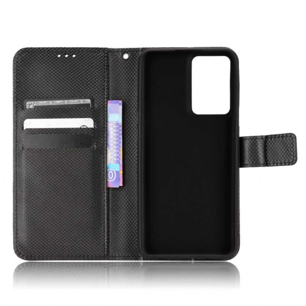 Flip Case Für OnePlus Nord CE 2 5G Mit Kordel Strap Diamond Texture