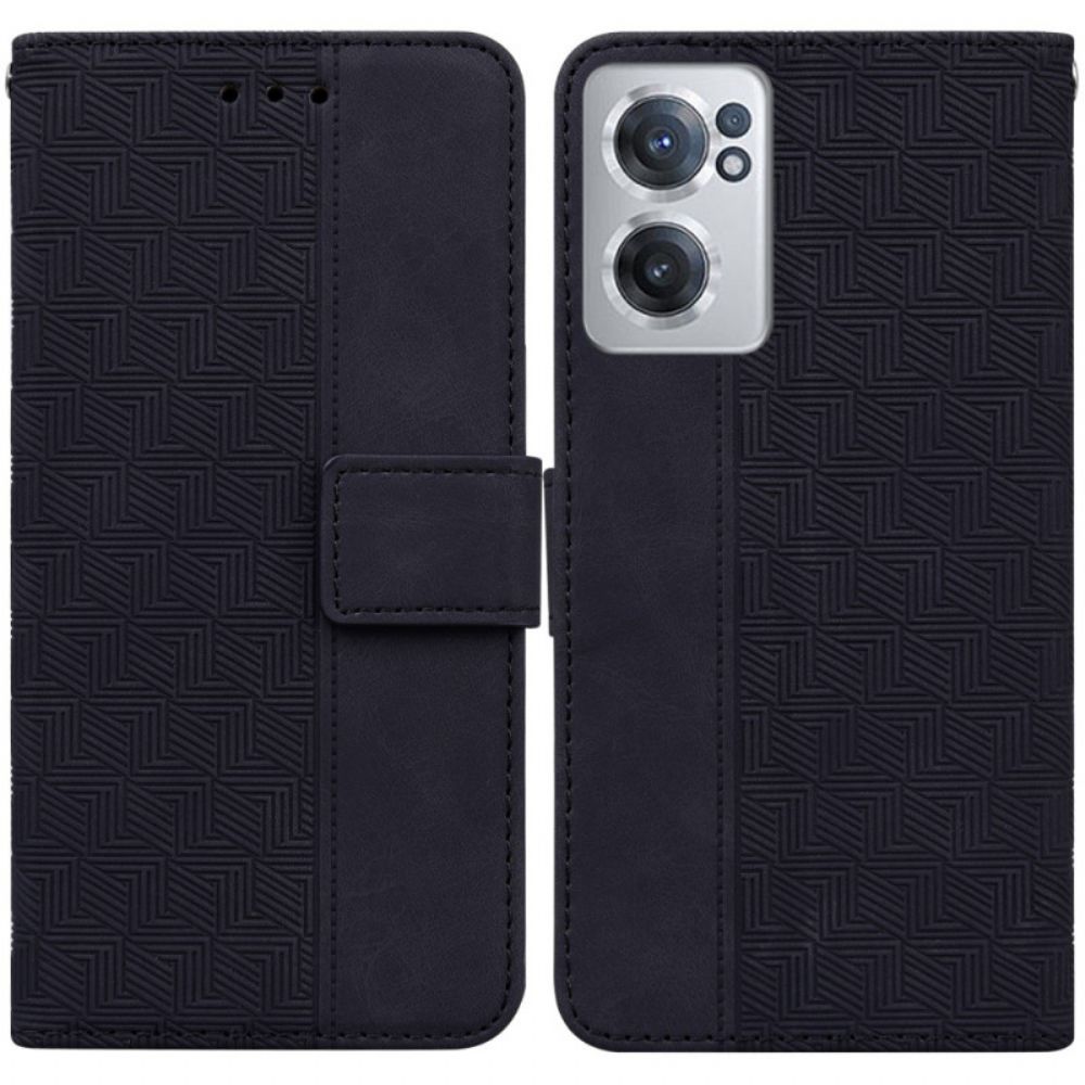 Flip Case Für OnePlus Nord CE 2 5G Nähte In Kunstleder