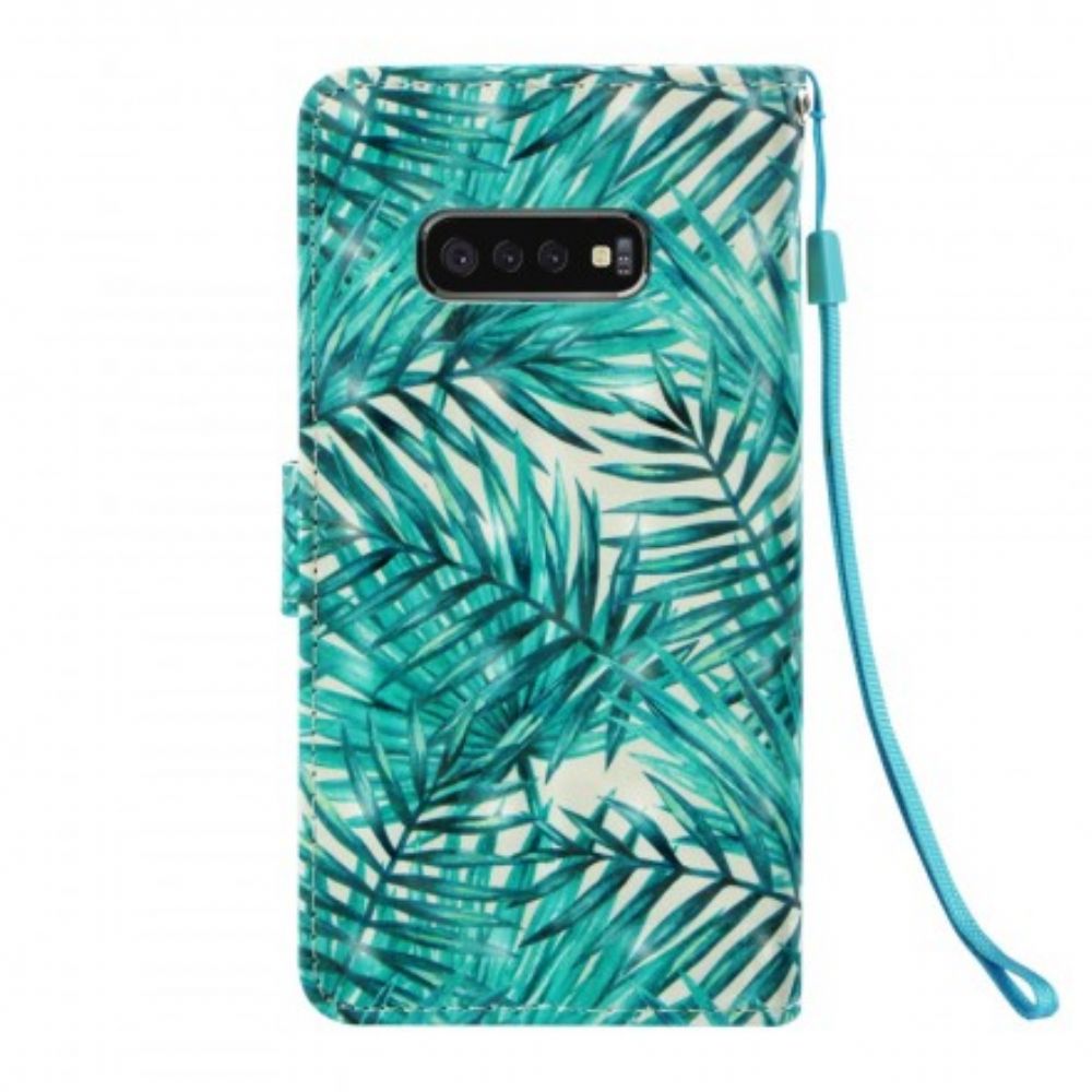 Flip Case Für Samsung Galaxy S10e Blätter
