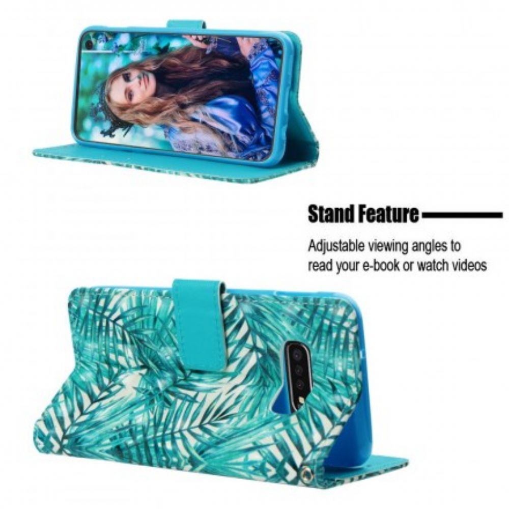 Flip Case Für Samsung Galaxy S10e Blätter