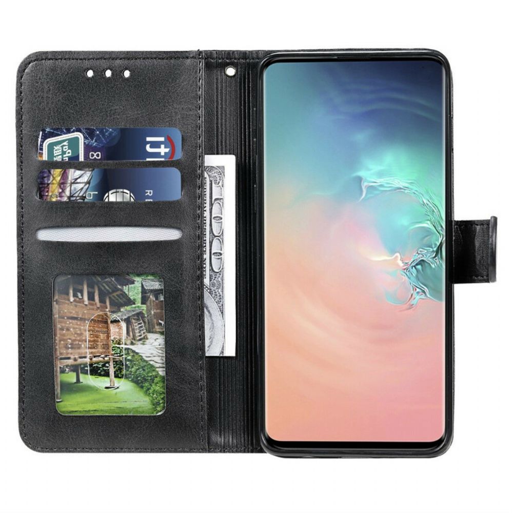Flip Case Für Samsung Galaxy S10e Diamant Kunstleder