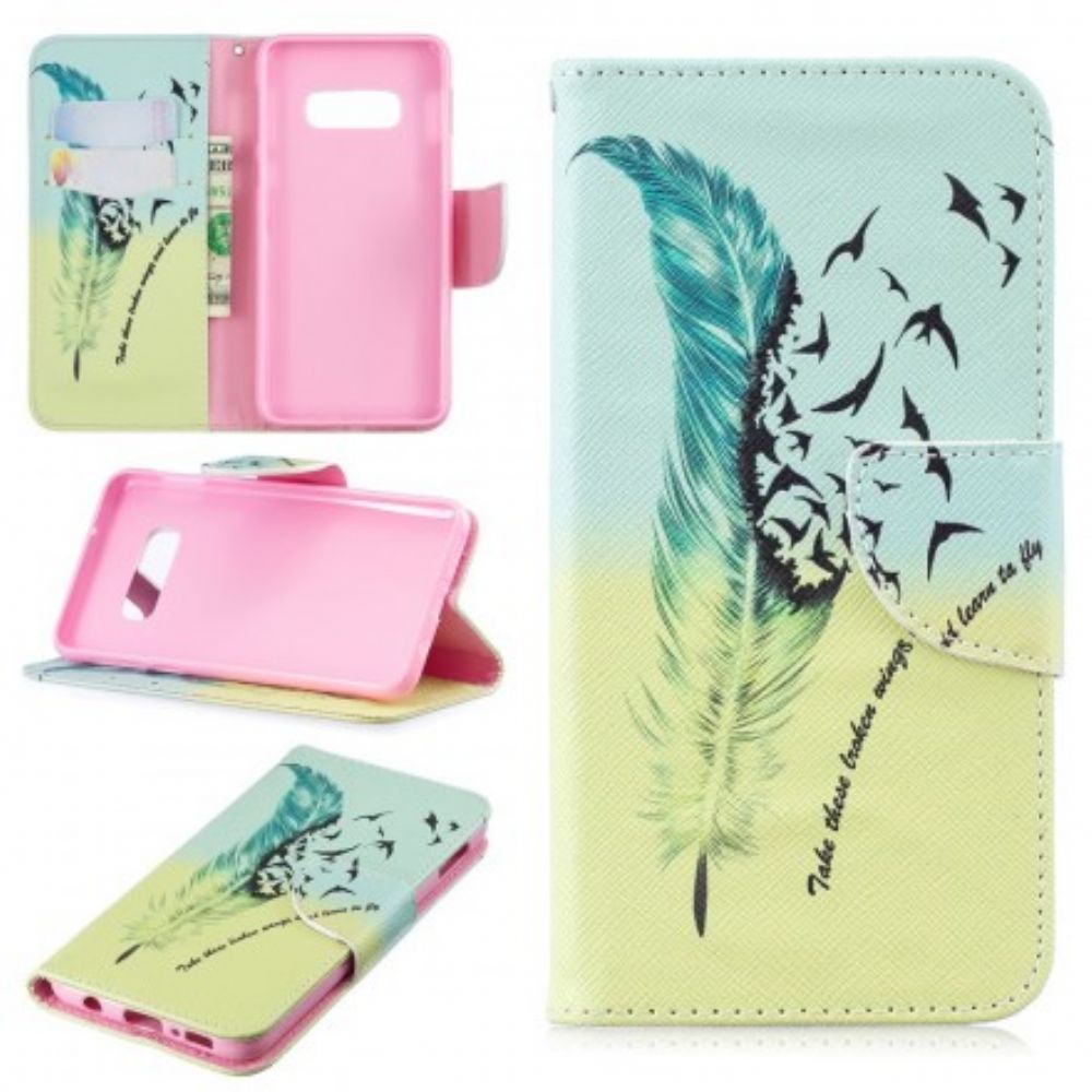 Flip Case Für Samsung Galaxy S10e Fliegen Lernen