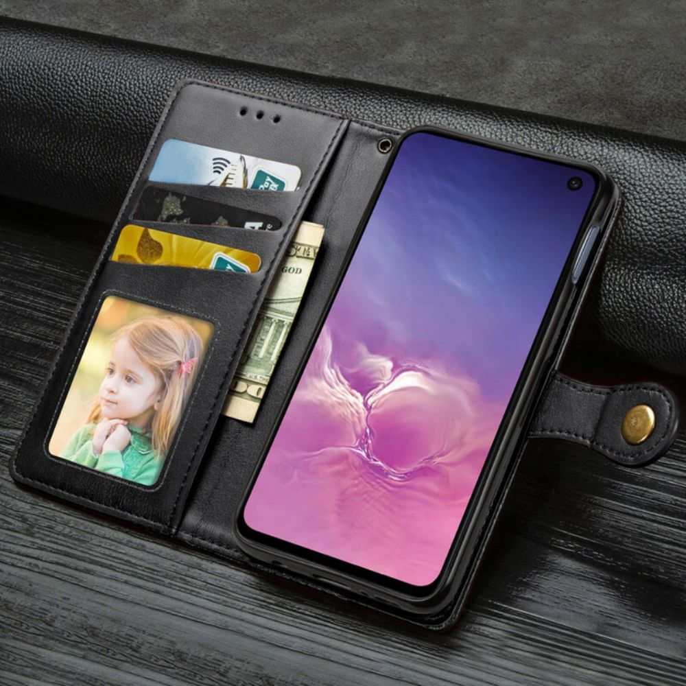 Flip Case Für Samsung Galaxy S10e Kunstleder Und Vintage-verschluss