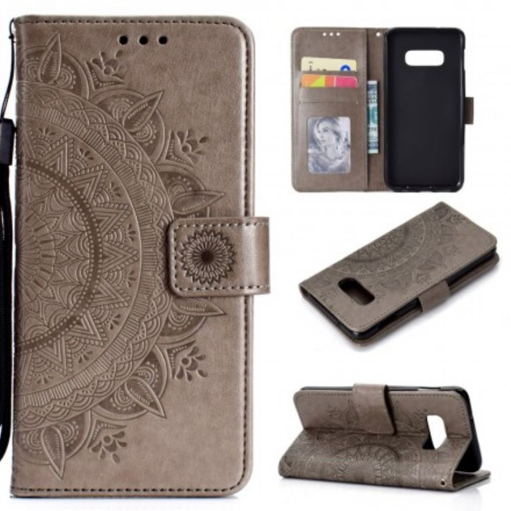 Flip Case Für Samsung Galaxy S10e Sonnen-mandala