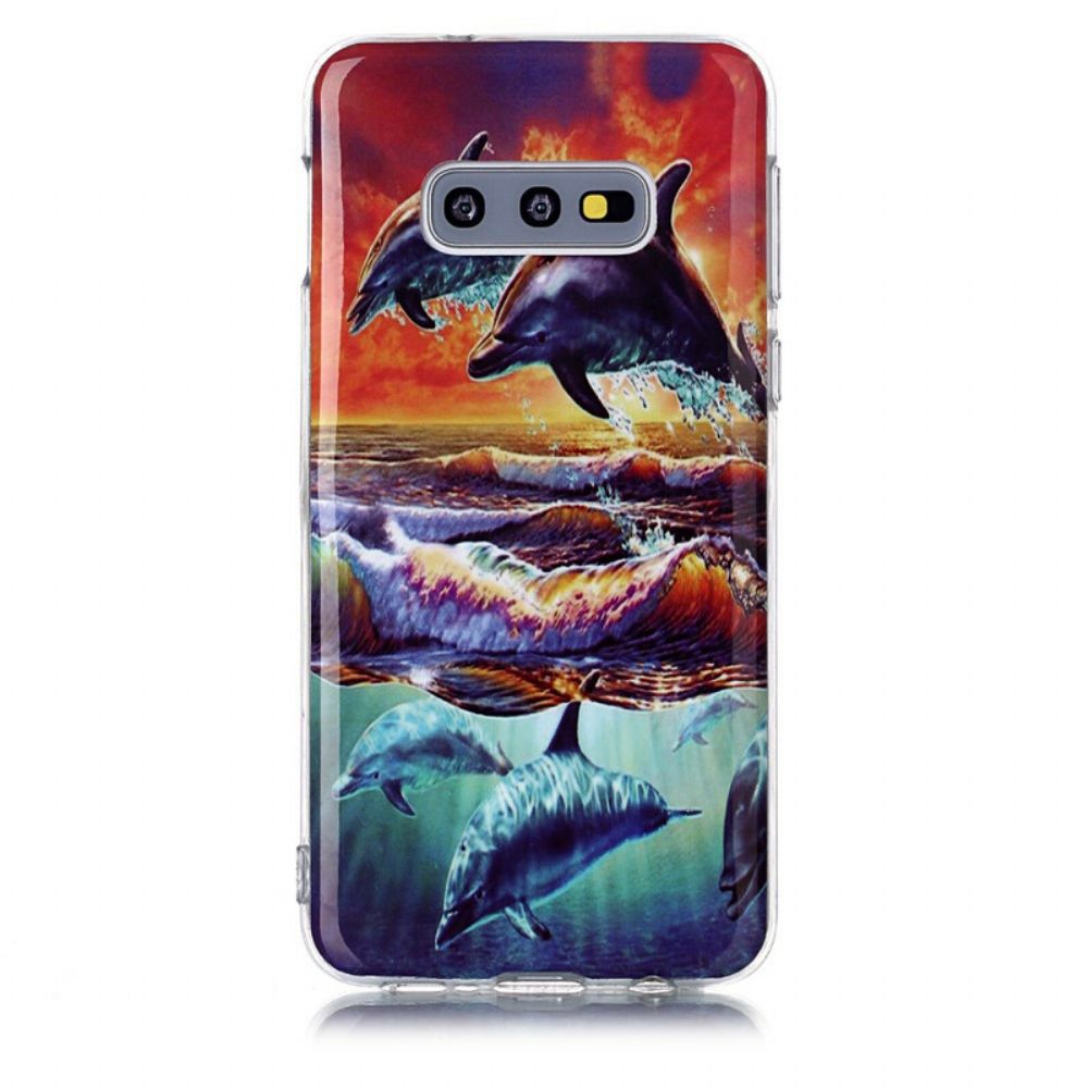 Handyhülle Für Samsung Galaxy S10e Delfine Gehen Frei