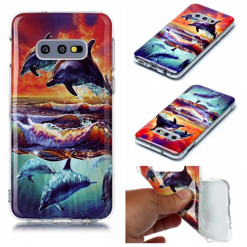 Handyhülle Für Samsung Galaxy S10e Delfine Gehen Frei