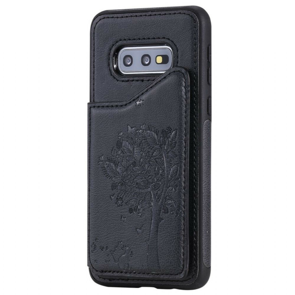 Hülle Für Samsung Galaxy S10e Cat Printing Support Kartenhalter