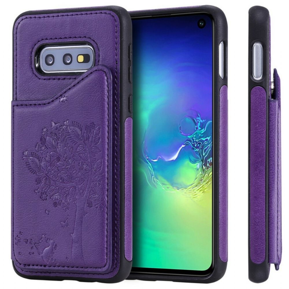 Hülle Für Samsung Galaxy S10e Cat Printing Support Kartenhalter
