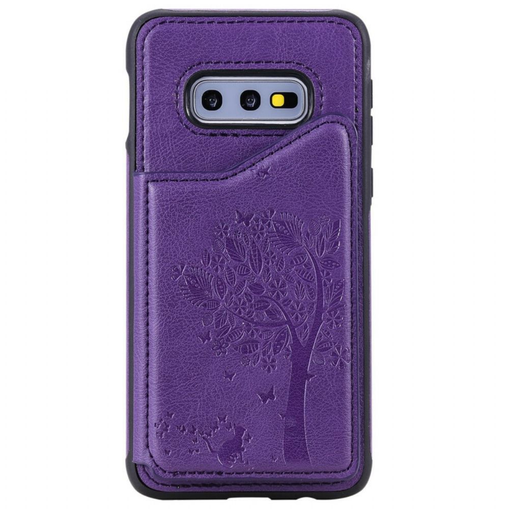 Hülle Für Samsung Galaxy S10e Cat Printing Support Kartenhalter