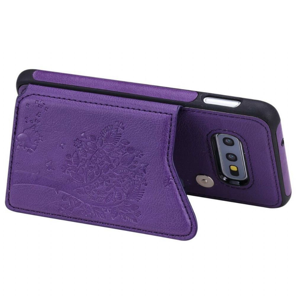Hülle Für Samsung Galaxy S10e Cat Printing Support Kartenhalter