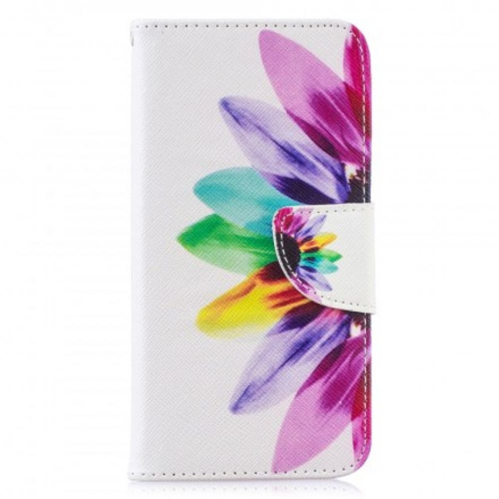 Lederhüllen Für Samsung Galaxy S10e Aquarell Blume