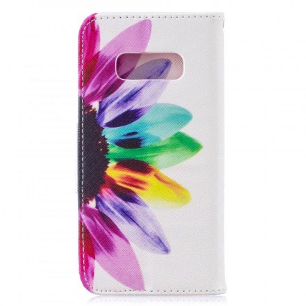 Lederhüllen Für Samsung Galaxy S10e Aquarell Blume