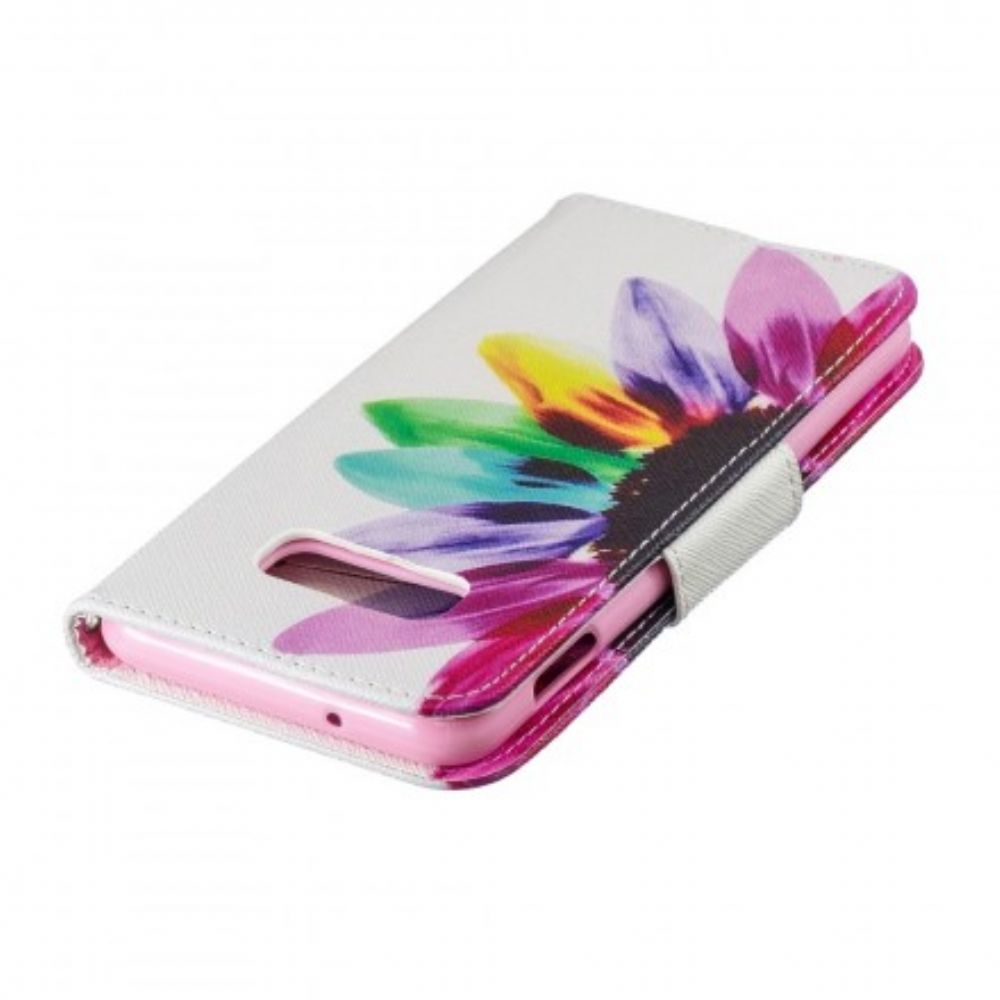 Lederhüllen Für Samsung Galaxy S10e Aquarell Blume