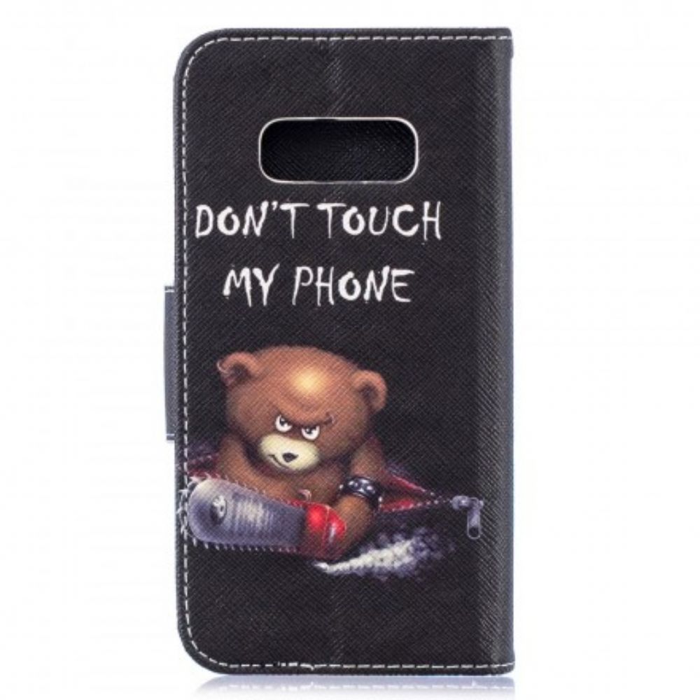 Lederhüllen Für Samsung Galaxy S10e Gefährlicher Bär