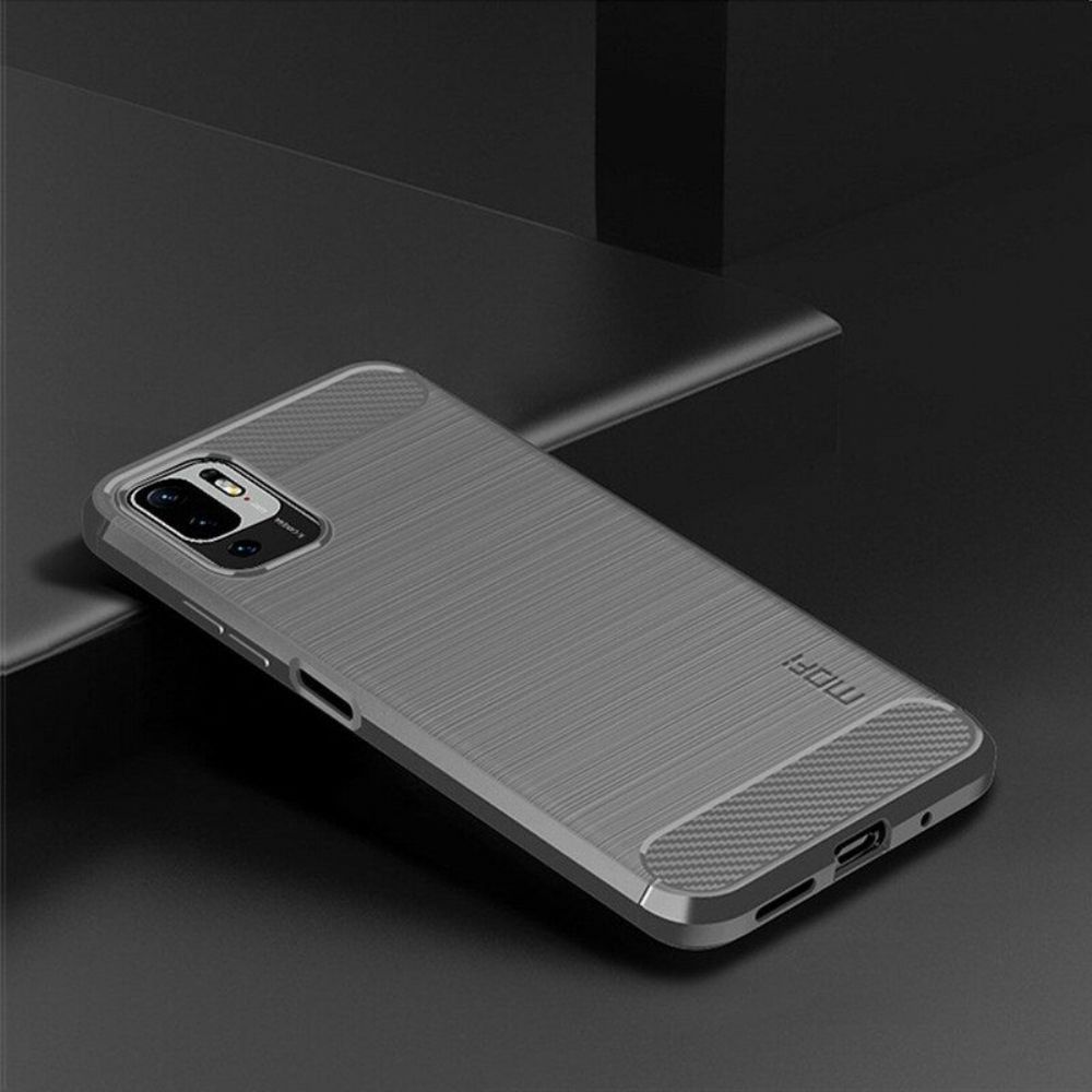 Handyhülle Für Poco M3 Pro 5G Mofi Gebürstete Kohlefaser