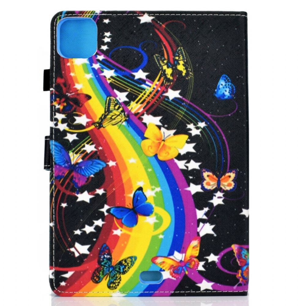 Flip Case Für iPad Air (2024) Regenbogenschmetterlinge