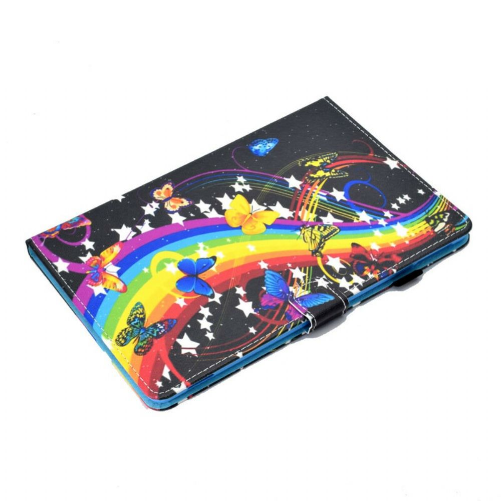 Flip Case Für iPad Air (2024) Regenbogenschmetterlinge