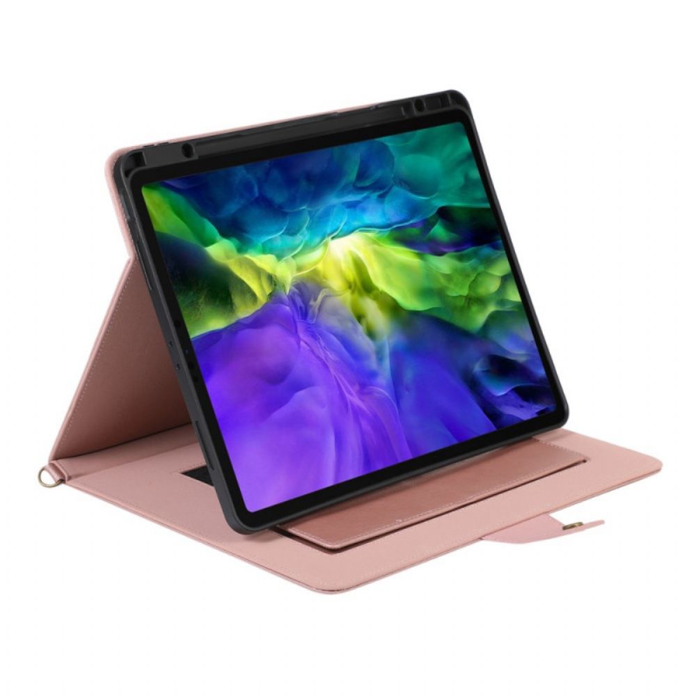 Flip Case Für iPad Air (2024) Rfid-schultergurt