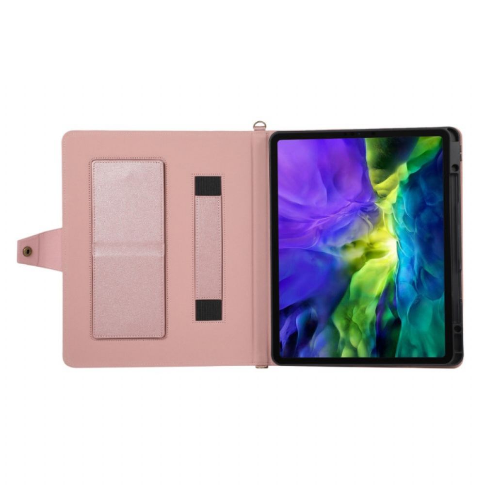 Flip Case Für iPad Air (2024) Rfid-schultergurt