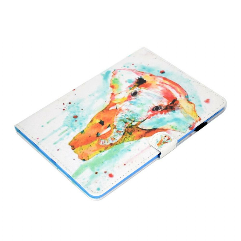Lederhüllen Für iPad Air (2024) Aquarell Elefant
