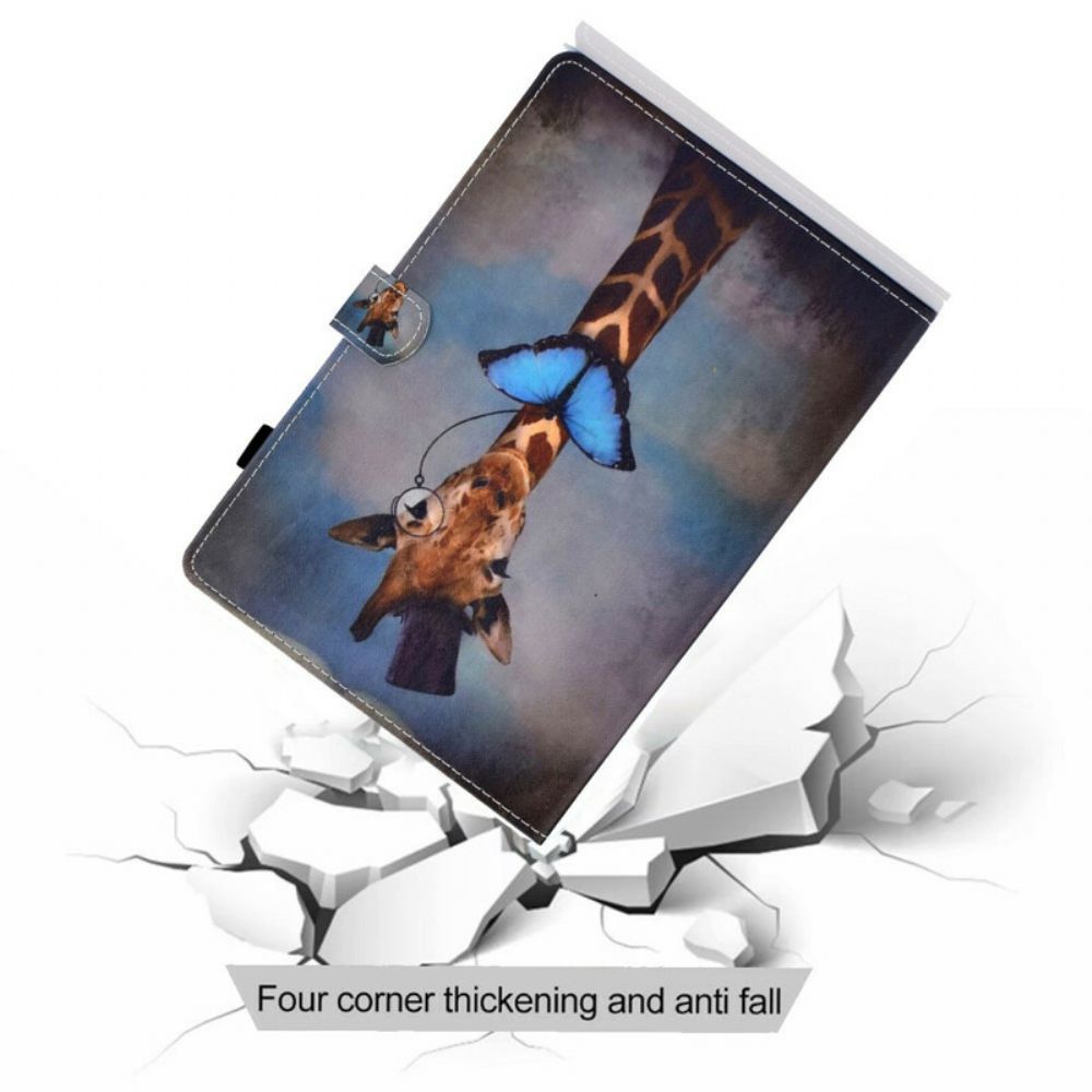 Lederhüllen Für iPad Air (2024) Schicke Giraffe