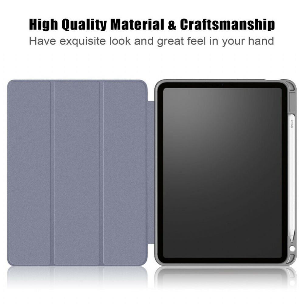Schutzhülle Für iPad Air (2024) Stifthalter Aus Litschi-kunstleder