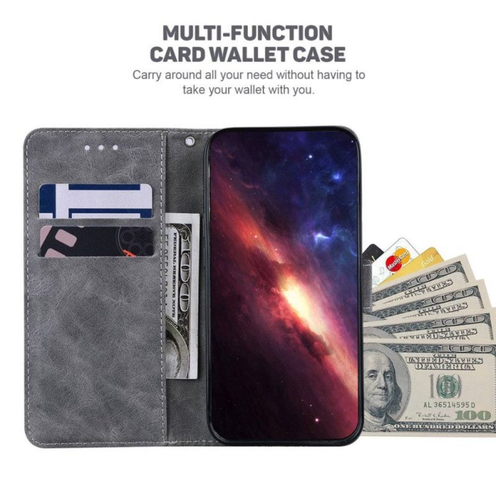 Flip Case Für Samsung Galaxy A14 / A14 5G Mit Kordel Riemchenmuster