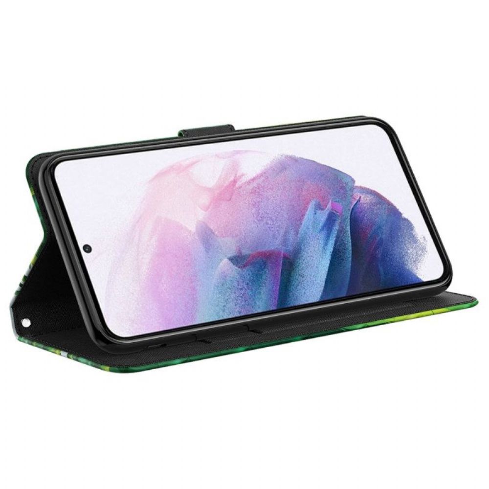 Flip Case Für Samsung Galaxy A14 / A14 5G Panda-bambus