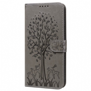 Flip Case Für Xiaomi Redmi Note 11 Pro 4G / 5G Baum Und Hirsch